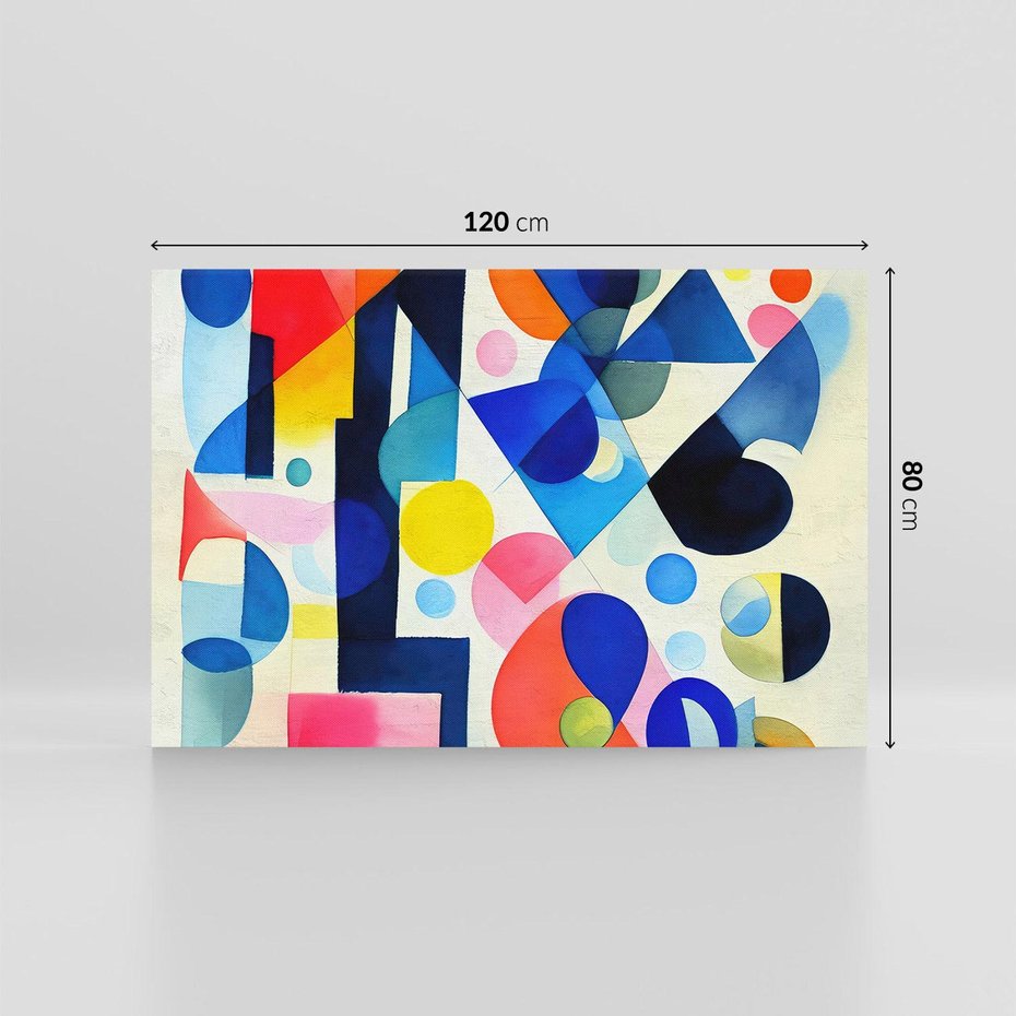 Obraz na płótnie 120x80 - Księga Akwarelowych Przeniknięć - abstrakcyjny obraz, różne kolorowe kształty