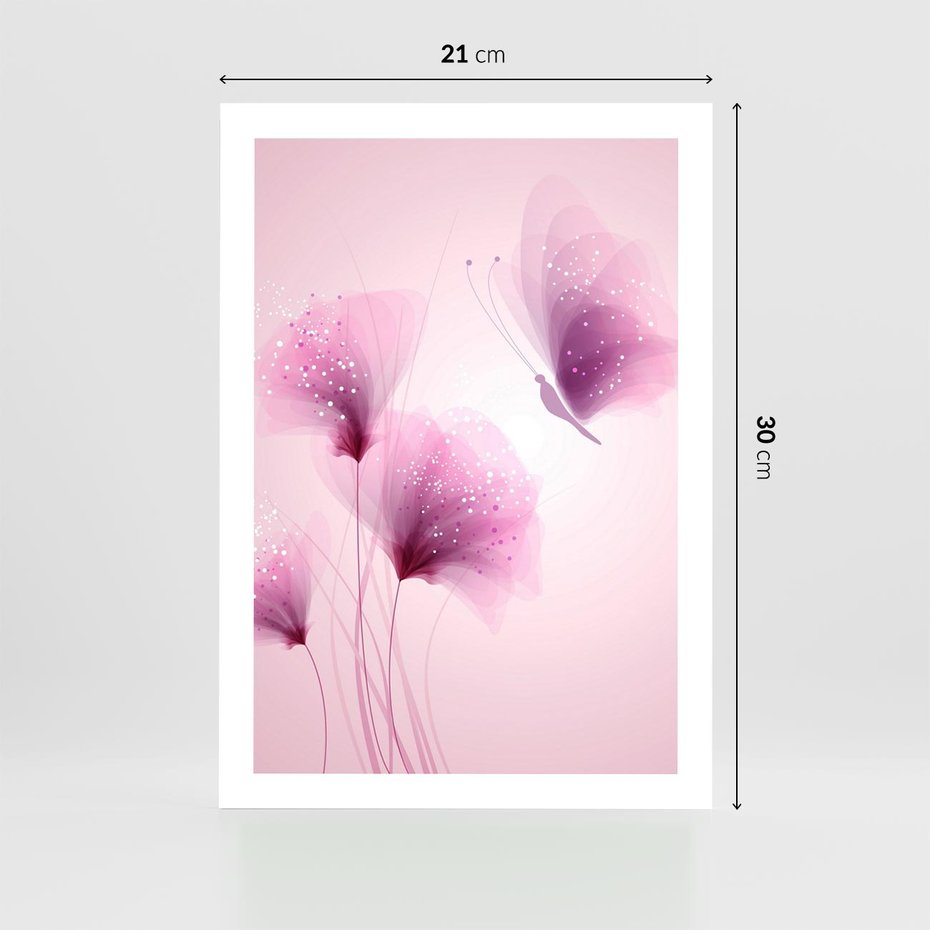 Plakat bez ramy 21x30 - Akwarelowe Kwiaty w Pastelach - kwiaty, akwarelowe