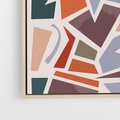 Obraz w ramie 50x50 - Intrygujące Rozbicie - gemoetryczne kształty, mozaika - rama drewno