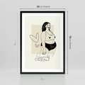 Plakat w ramie 50x70 - Moc to Ona - rysunek, sztuka nowoczesna - rama czarna