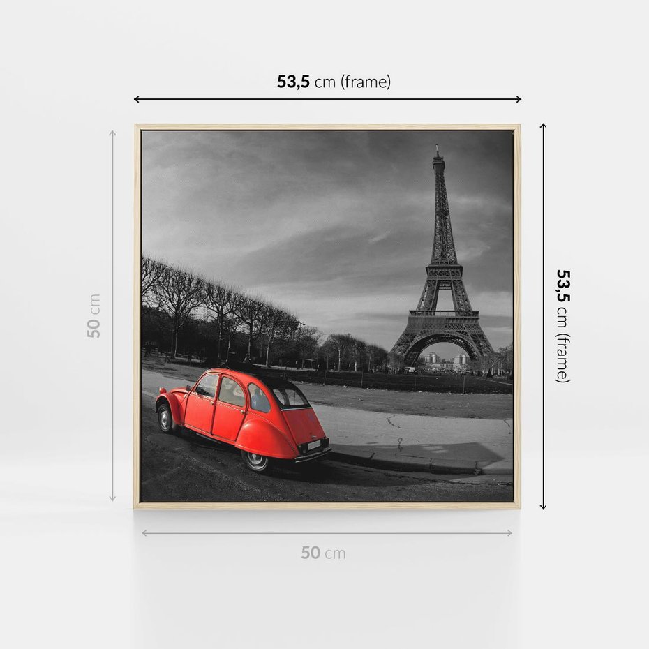 Obraz w ramie 50x50 - Paryż Wieża Eiffla - Paryż, Wieża - rama drewno