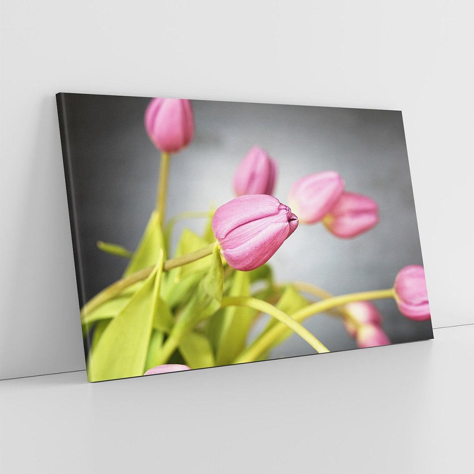 Obraz na płótnie 120x80 - Tulipanowy urok - tulipany, kwiat