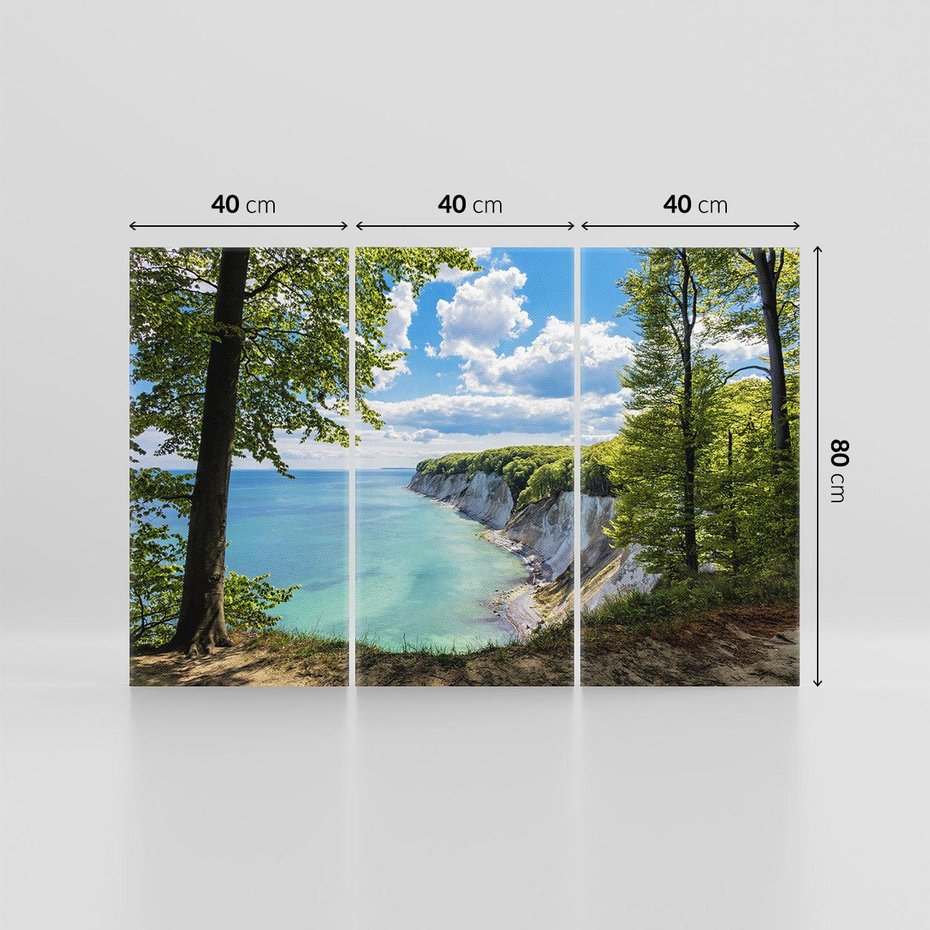 Obraz na płótnie 120x80 - Morze: siła skał na brzegu" - morze, skały