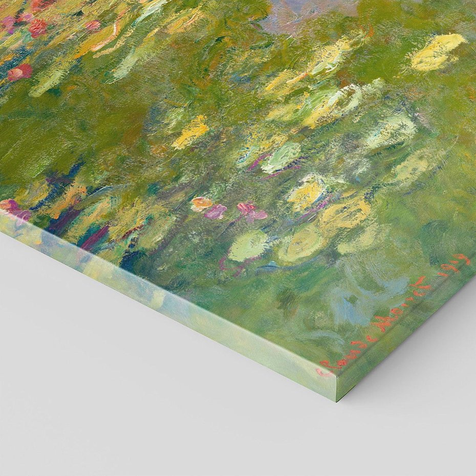Obraz na płótnie 90x30 - "Lilie wodne" (1919), Claude Monet - Reprodukcja - reprodukcja, obraz na płótnie