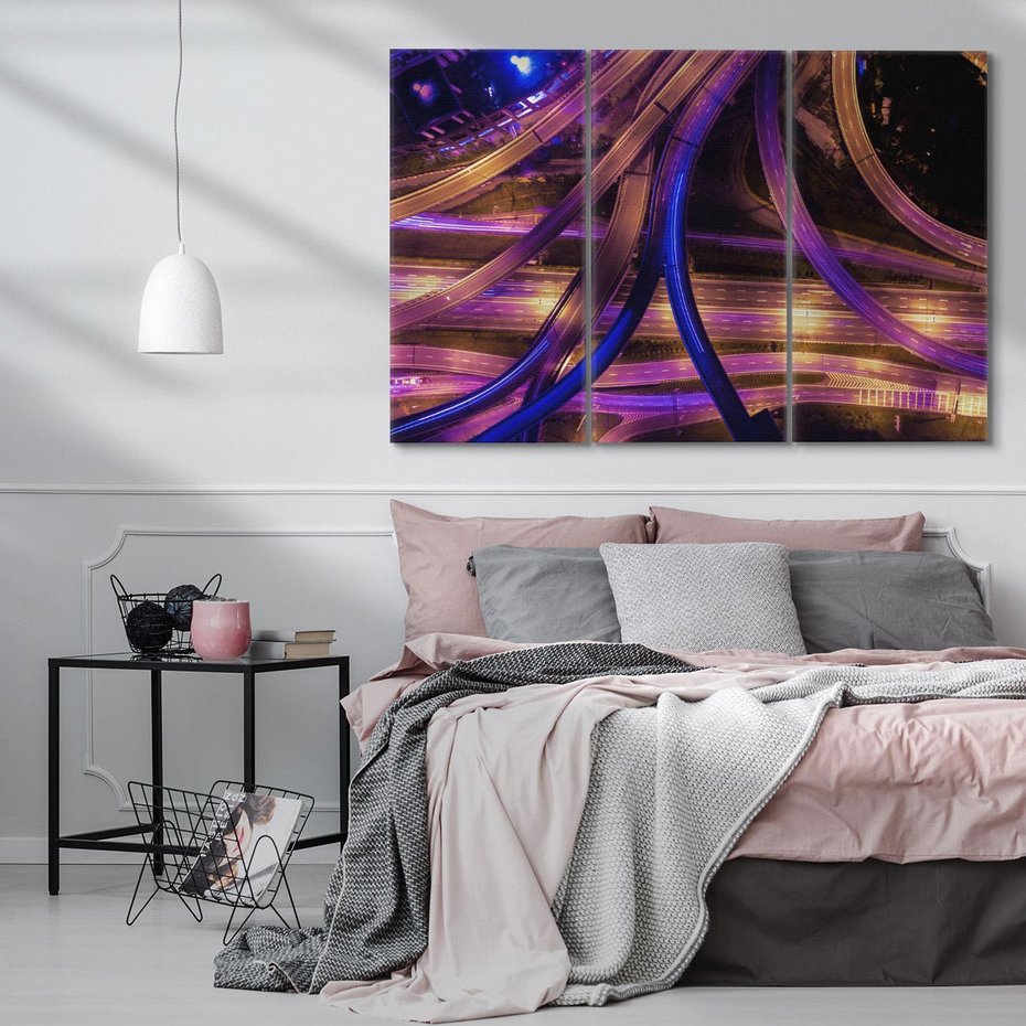 Obraz na płótnie 120x80 - Wiadukty i autostrada - Węzeł drogowy w USA - wiadukty, autostrada