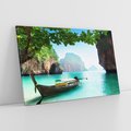 Obraz na płótnie 70x50 - Tajlandia - sielanka łodzi nad morzem - Tajlandia, łódź