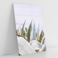 Obraz na płótnie 50x70 - Sukulentowe liście - liście, sukulenty