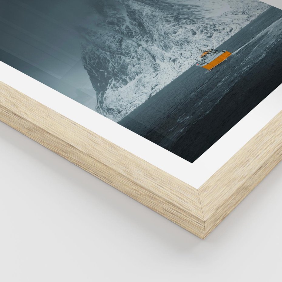 Plakat w ramie 40x50 - Skandynawski pejzaż - skadynawski, pejzaż - rama drewno