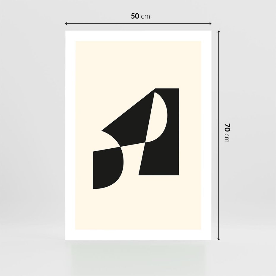 Plakat bez ramy 50x70 - Rozświetlony Cień - abstrakcyjna sztuka, geometria