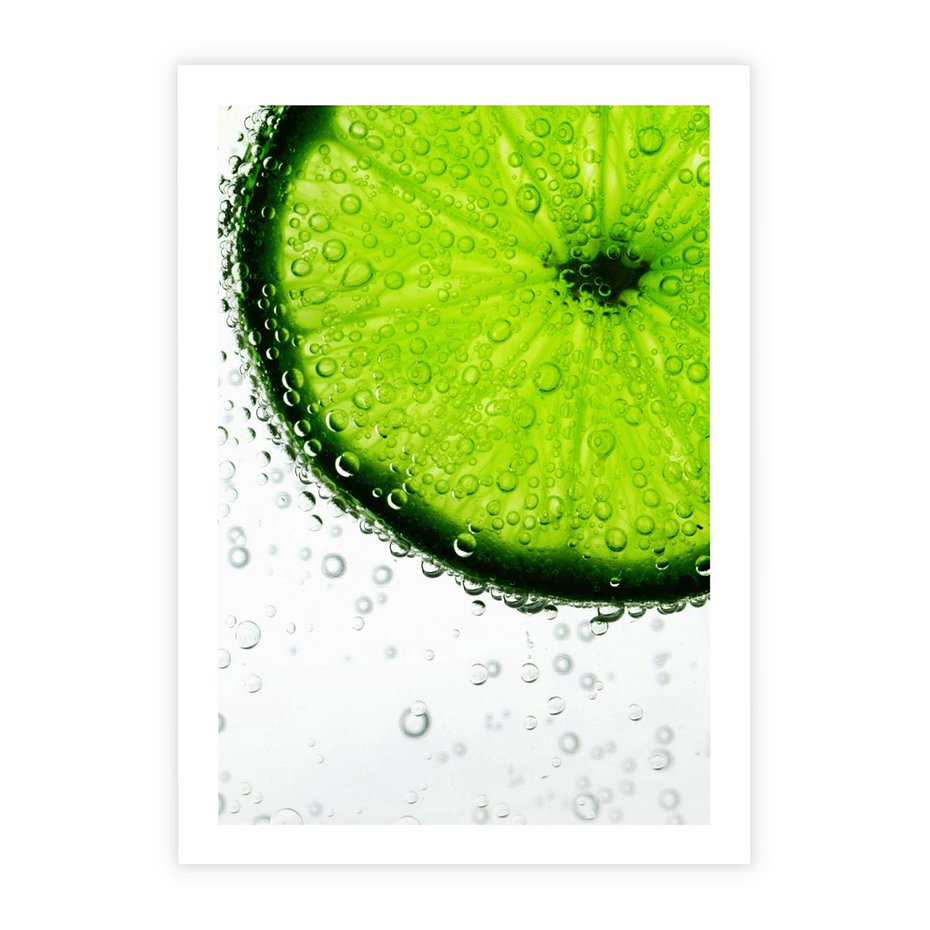 Plakat bez ramy 30x40 - Świeżość i kwasowość limonki - limnka, owoce