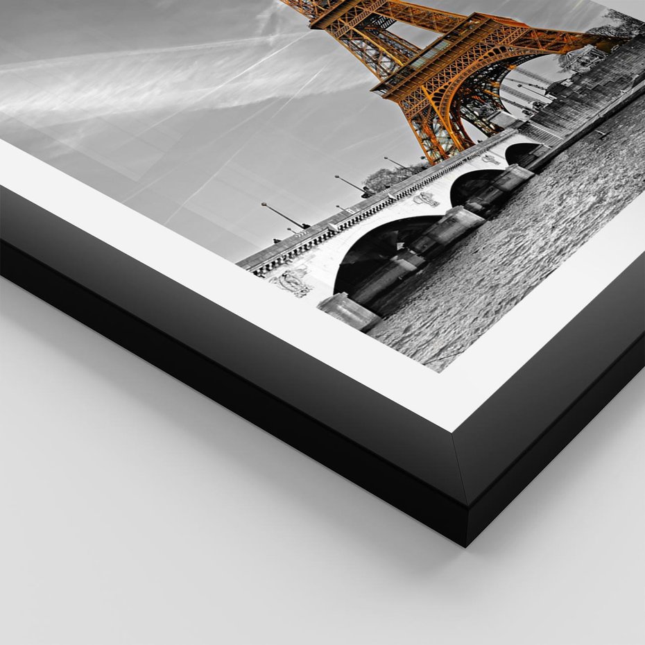 Plakat w ramie 40x50 - Echa Wieży Eiffla - wieża, Eiffla - rama czarna