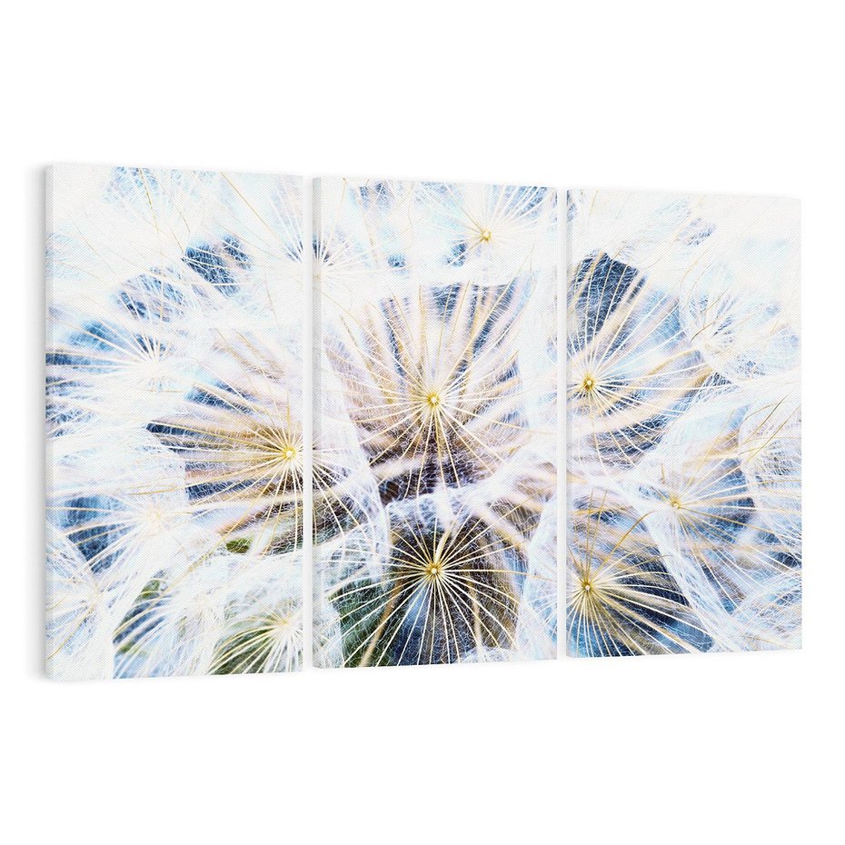 Obraz na płótnie 120x80 - marzenia w locie - dmuchawce, dmuchawiec