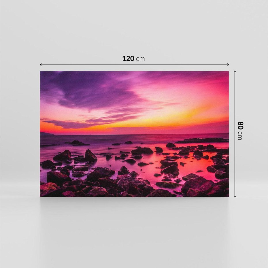 Obraz na płótnie 120x80 - Skały i plaża nad morzem - morze, plaża