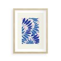 Plakat w ramie 30x40 - Kolorowy Wir - liściasta kompozycja, nowoczesny plakat - rama drewno