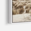 Obraz w ramie 50x50 - Nadmorskie Wydmy - fotografia, kolory sepii - rama biała