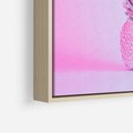 Obraz w ramie 50x50 - Ananas Abstrakcja - ananas, abstrakcja - rama drewno