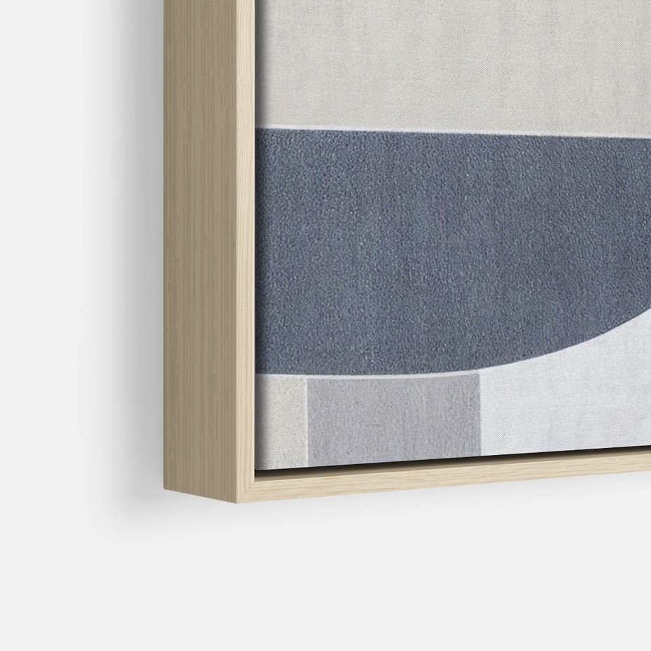 Obraz w ramie 50x50 - Odbicie wschodzącego jutra - graficzne kształty, geometria - rama drewno