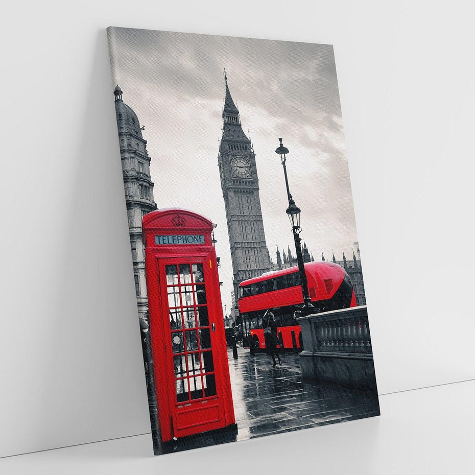 Obraz na płótnie 50x70 - Londyński Klimat Telefoniczny - Londyn, telefon