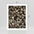 Plakat bez ramy 40x50 - Piękno Drewna - belki drewna, drewno
