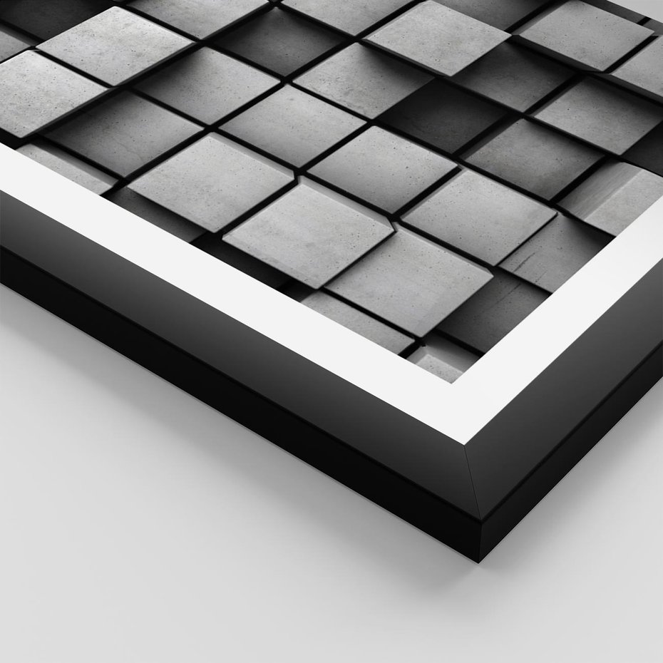 Plakat w ramie 30x40 - Geometryczne Elegancje - nowoczesny, geometryczny - rama czarna