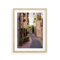 Plakat w ramie 30x40 - Miłość na Romantycznej Uliczce - romantyczna, uliczka - rama drewno