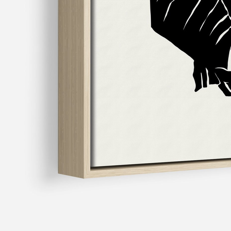 Obraz w ramie 80x120 - Rytmy roślinnego życia - nowoczesna sztuka, minimalistyczny styl - rama drewno