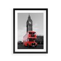 Plakat w ramie 30x40 - Autobusy w tętniącym życiem Londynie - Londyn, autobus - rama czarna