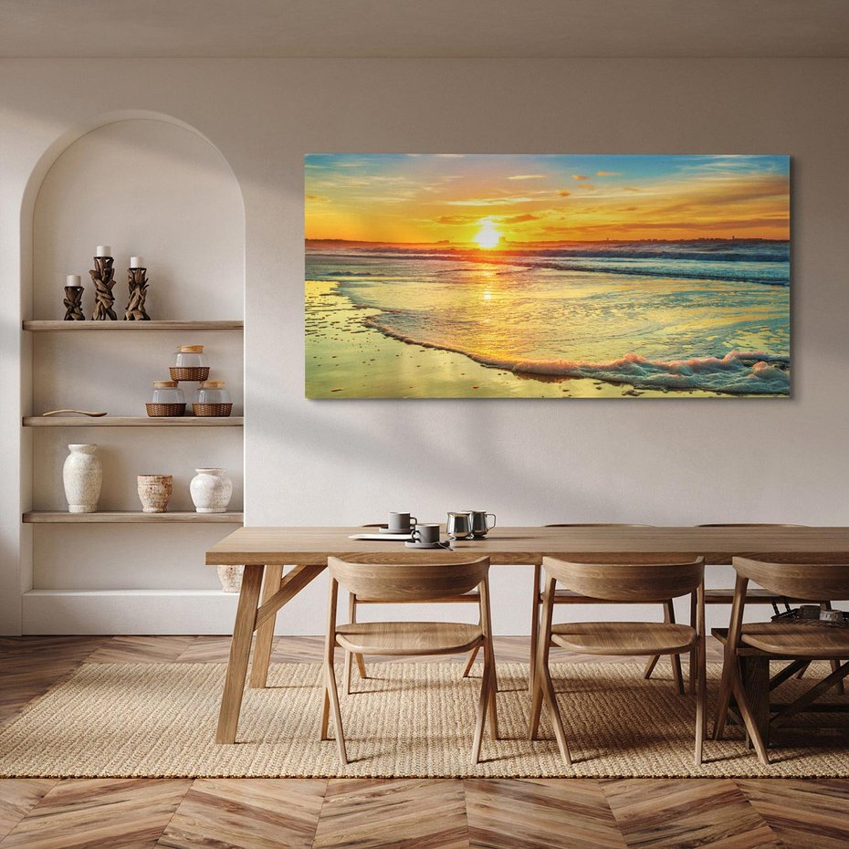 Obraz na płótnie 140x70 - Magia Chwil - zachód słońca,