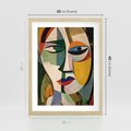 Plakat w ramie 30x40 - Kolorowe Dziwne Wyobrażenia - abstrakcyjny obraz, olejny - rama drewno