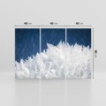 Obraz na płótnie 120x80 - Zimowa magia: Kryształki lodu - zima, kryształki