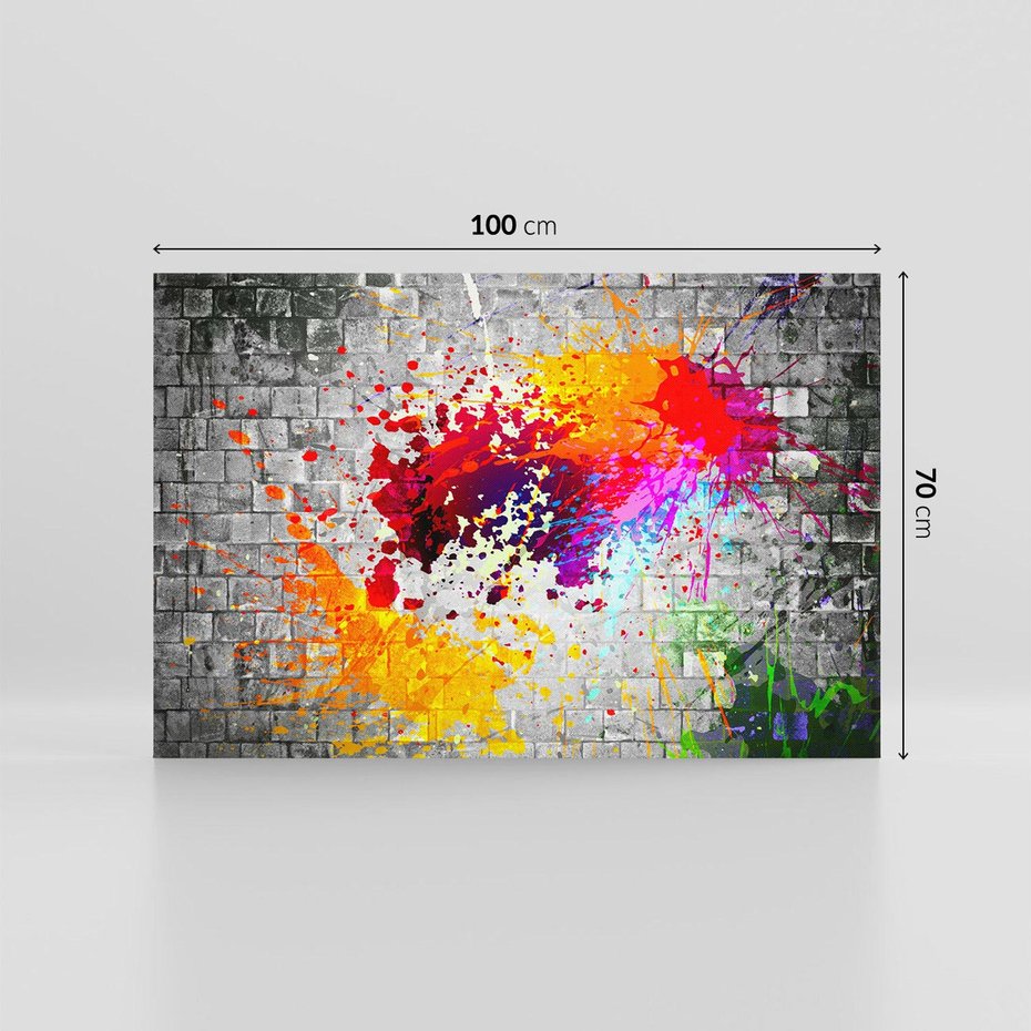 Obraz na płótnie 100x70 - Ekspresja Graffiti - farba, graffiti