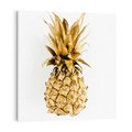 Obraz na płótnie 40x40 - Ekskluzywny Akcent - złoty, ananas