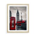 Plakat w ramie 50x70 - Londyński Klimat Telefoniczny - Londyn, telefon - rama drewno