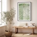 Plakat bez ramy 21x30 - Jasna Zieleń Palmy - liść palmy, zbliżenie