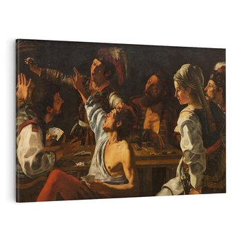 Obraz na płótnie 70x50 - Card and Backgammon Players (ok. 1595), Caravaggio - reprodukcja, obraz na płótnie