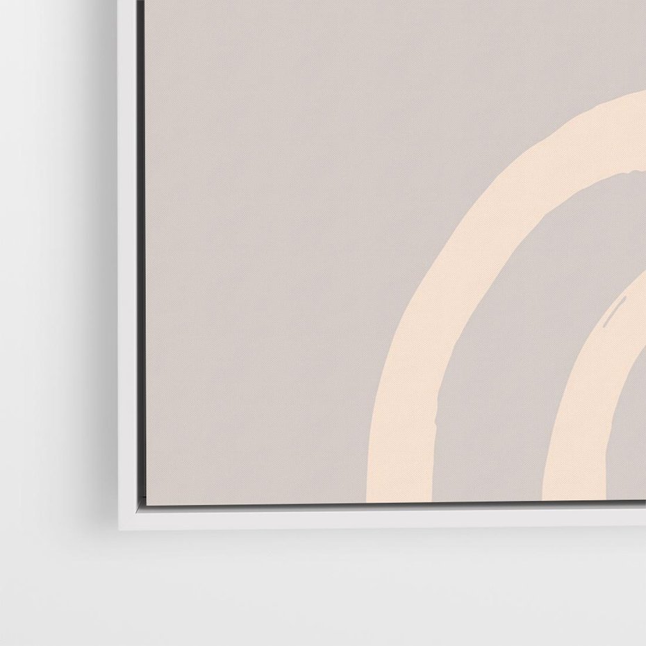 Obraz w ramie 80x80 - Wystylizowana Rewolucja - minimalistyczny obraz, nowoczesny - rama biała