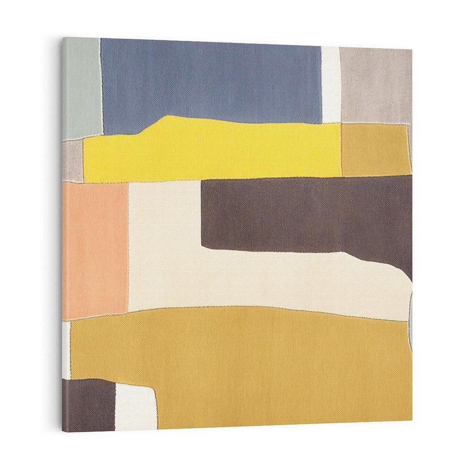 Obraz na płótnie 80x80 - Pasy Abstrakcji - kolorowe pasy, plamy koloru