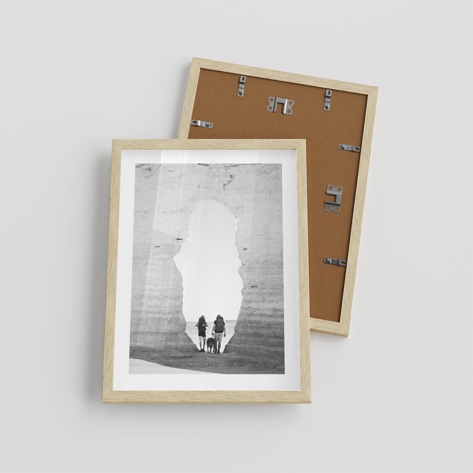 Plakat w ramie 30x40 - Podróżna Eksploracja - Echa Przygody - rama drewno