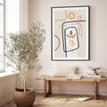 Plakat bez ramy 21x30 - Manifestacje Dziwności - abstrakcja w stylu picasso, beżowe tło
