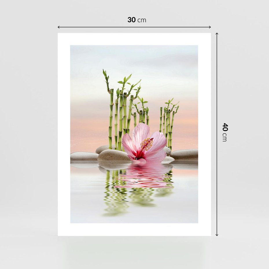 Plakat bez ramy 30x40 - Harmonia i relaks - spa, bambus