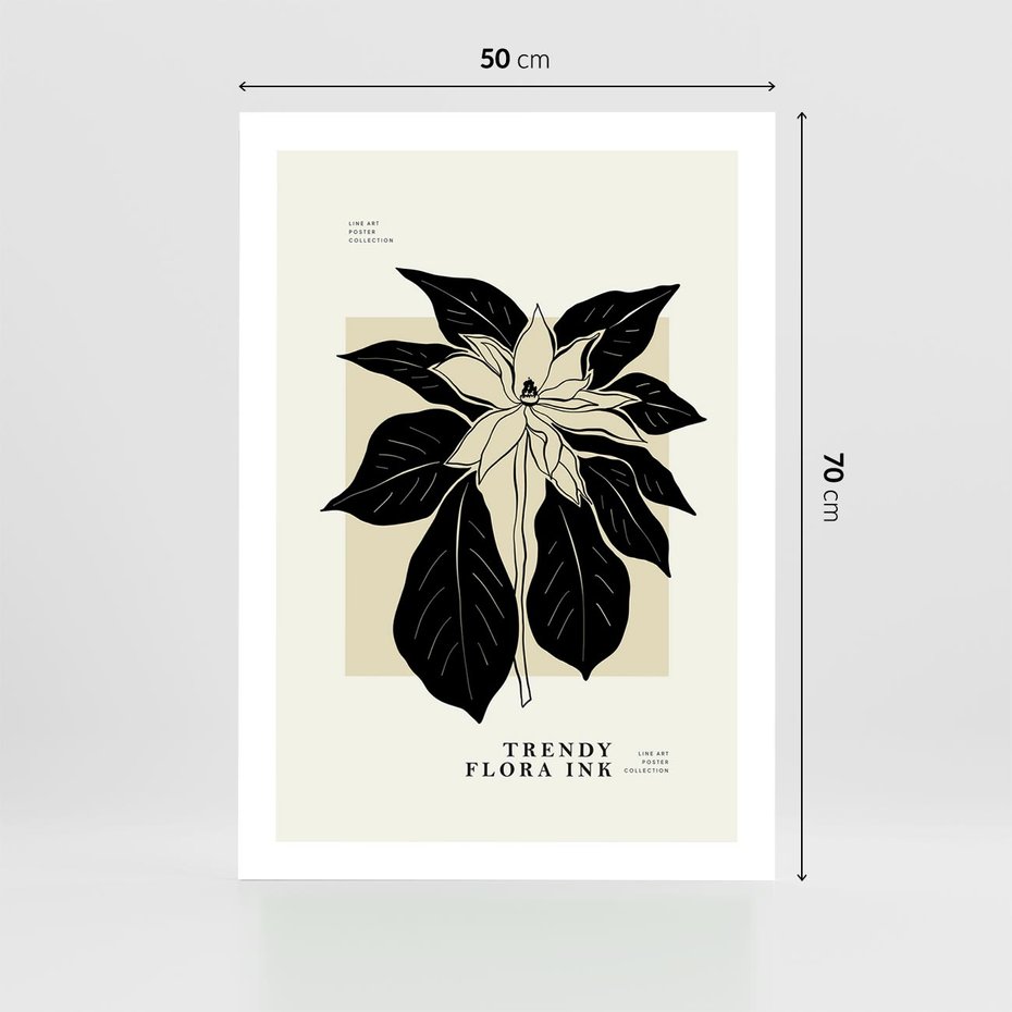 Plakat bez ramy 50x70 - Melancholia przerywanych linii - wiaty, typografia