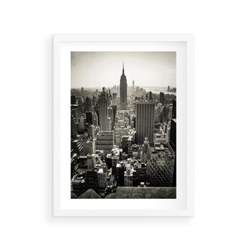 Plakat w ramie 30x40 - Dusza wielkiego miasta - Manhattan, Nowy Jork - rama biała