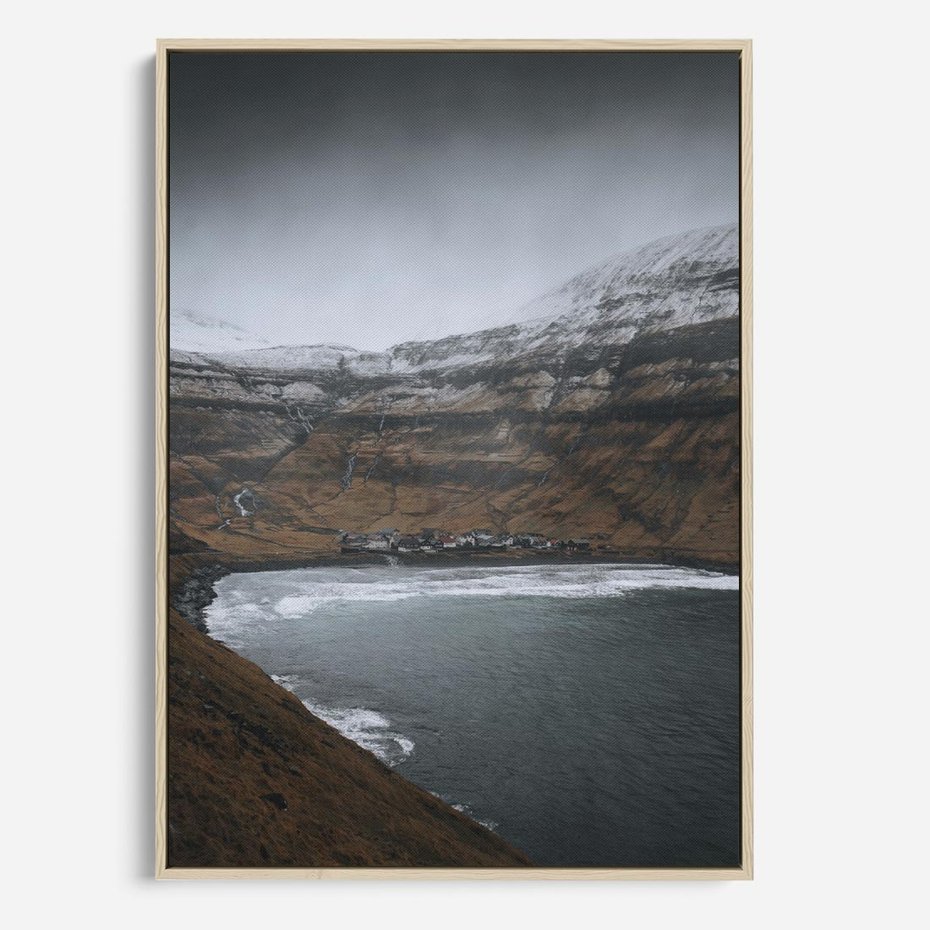 Obraz w ramie 80x120 - Spektakularna Przyroda - fiordy, Norwegia - rama drewno