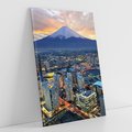 Obraz na płótnie 80x120 - Miasto na Górnym Horyzoncie - miasto, góry