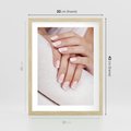 Plakat w ramie 30x40 - Piękno manicure - manicure, paznokcie - rama drewno