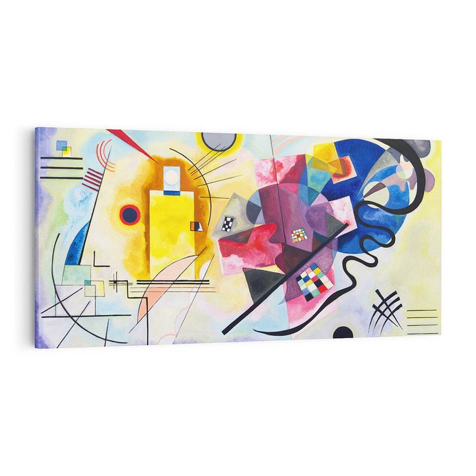 Obraz na płótnie 100x50 - "Żółty-Czerwony-Niebieski" Wassily Kandinsky - Reprodukcja - reprodukcja, obraz na płótnie