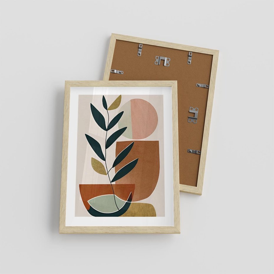 Plakat w ramie 30x40 - Boho Taniec Stylu - boho obraz, abstrakcja - rama drewno