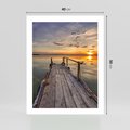 Plakat bez ramy 40x50 - Zachód Słońca na Pomostcie - zachód, słońca