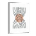 Obraz w ramie 50x70 - Przenikające Widzenia - półkola, koło - rama biała