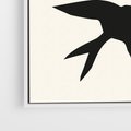Obraz w ramie 50x50 - Kreatywne Echa - jaskółki, minimalizm - rama biała